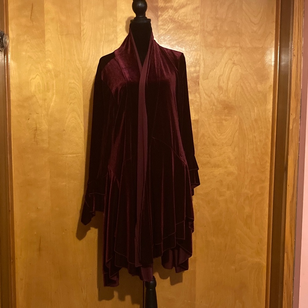 The Pyramid Collection Rich Burgundy Velvet Jacket